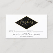 Veel Lashes Salon Zwart/Goud Verwijzing (Achterkant)