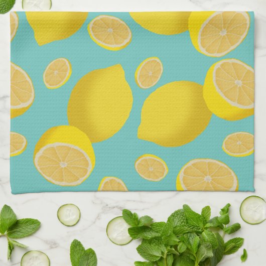 Veel Lemons Kitchen Towel Theedoek (Gevouwen)