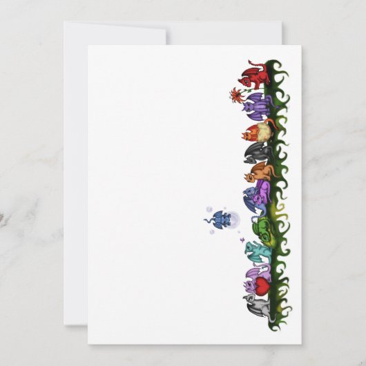 veel leuke dragons uitnodiging (Voorkant)