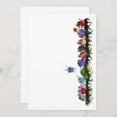 veel leuke dragons uitnodiging (Voorkant / Achterkant)