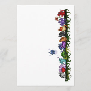 veel leuke dragons uitnodiging