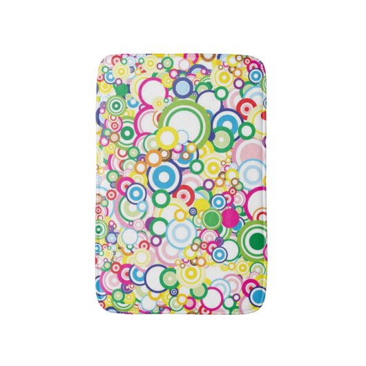 Veel levendige cirkels badmat (Voorkant Verticaal)