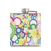 Veel levendige cirkels heupfles (Achterkant)