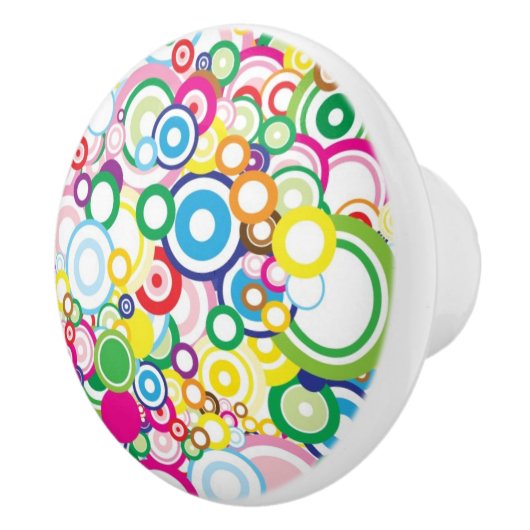 Veel levendige cirkels keramische knop (Rechts)