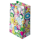 Veel levendige cirkels klein cadeauzakje (Achterkant Gekanteld)