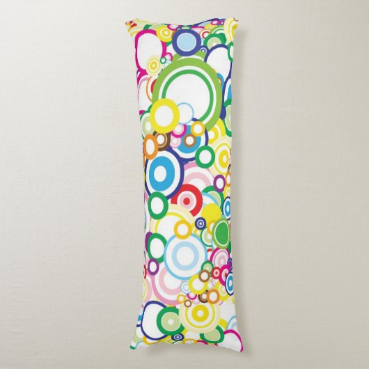 Veel levendige cirkels lichaamskussen (Voorkant Verticaal)