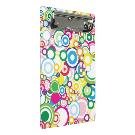 Veel levendige cirkels mini klembord (Schuin)