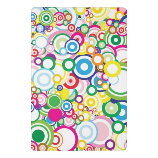 Veel levendige cirkels mini klembord (Achterkant)