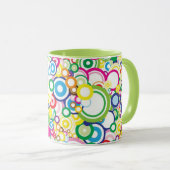 Veel levendige cirkels mok (Voorkant rechts)