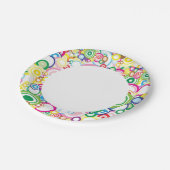Veel levendige cirkels papieren bordje (Gekanteld)