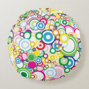 Veel levendige cirkels rond kussen