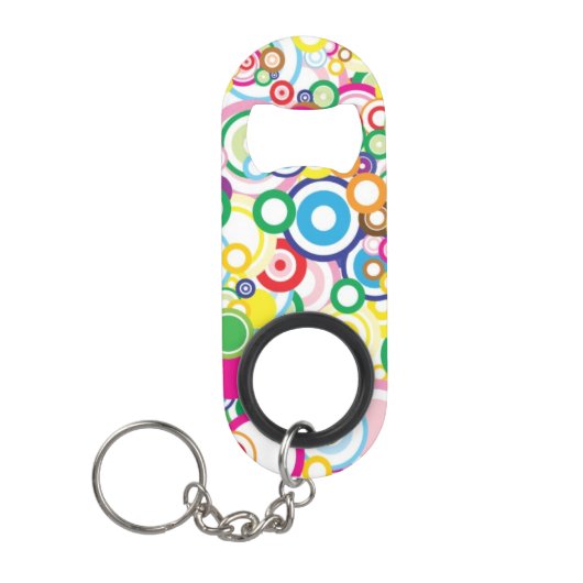 Veel levendige cirkels sleutelhanger flessenopener (Voorkant)
