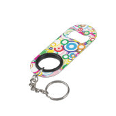Veel levendige cirkels sleutelhanger flessenopener (Achterkant Gekanteld)