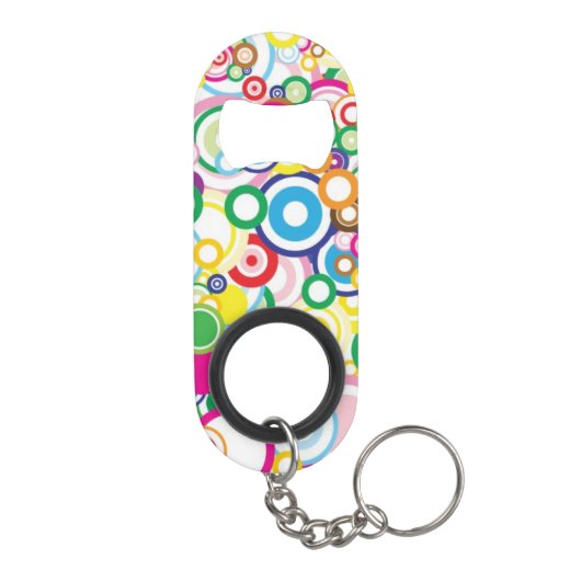 Veel levendige cirkels sleutelhanger flessenopener (Achterkant)