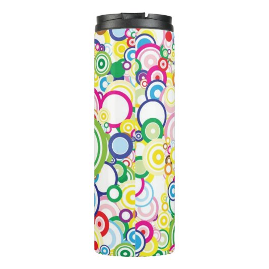 Veel levendige cirkels thermosbeker (Achterkant)