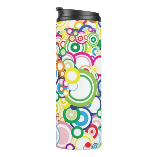 Veel levendige cirkels thermosbeker (Geroteerd rechts)