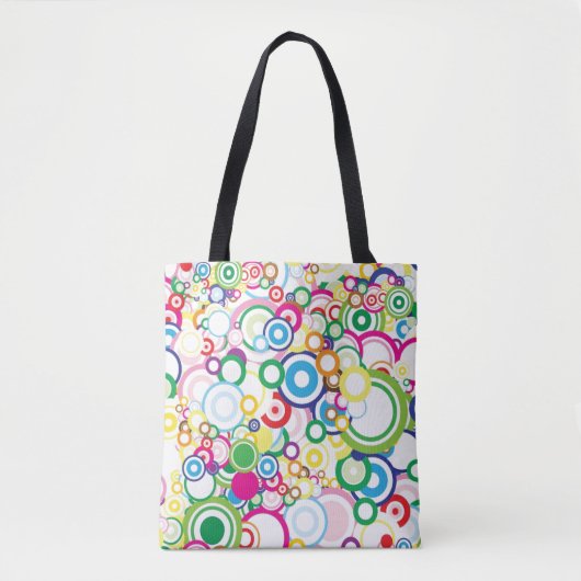 Veel levendige cirkels tote bag (Voorkant)