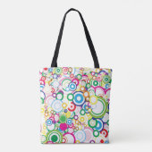 Veel levendige cirkels tote bag (Achterkant)