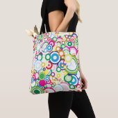 Veel levendige cirkels tote bag (Dichtbij)