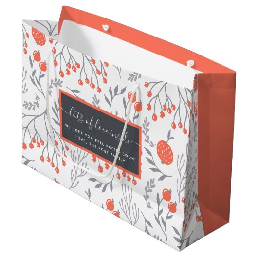 Veel liefde binnenin krijgt een goed cadeautas (Voorkant Gekanteld)