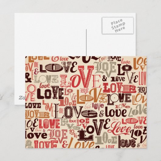 Veel  liefde briefkaart (Voorkant / Achterkant)