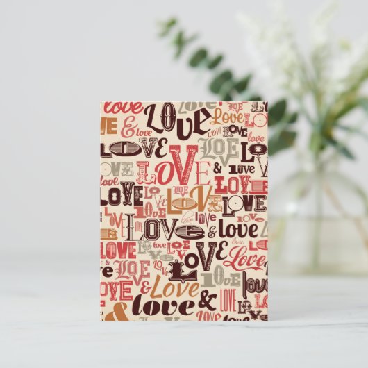 Veel  liefde briefkaart (Staand voorkant)