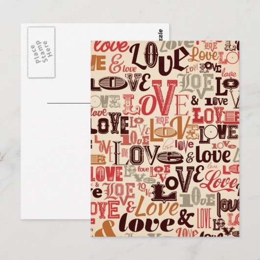 Veel liefde briefkaart (Voorkant / Achterkant)