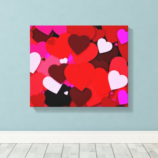 Veel liefde canvas afdruk (Insitu (Houten vloer))