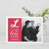 Veel liefde | Fotokaart Valentijnsdag Feestdagenkaart (Staand voorkant)