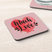 Veel liefde, groot hart bier onderzetter (Linkerzijde)