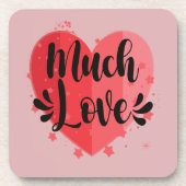 Veel liefde, groot hart bier onderzetter (Voorkant)