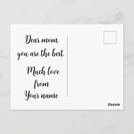 Veel liefde, groot hart briefkaart (Achterkant)