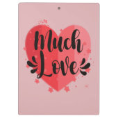 Veel liefde, groot hart klembord (Achterkant)