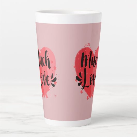 Veel liefde, groot hart latte mok (Voorkant)