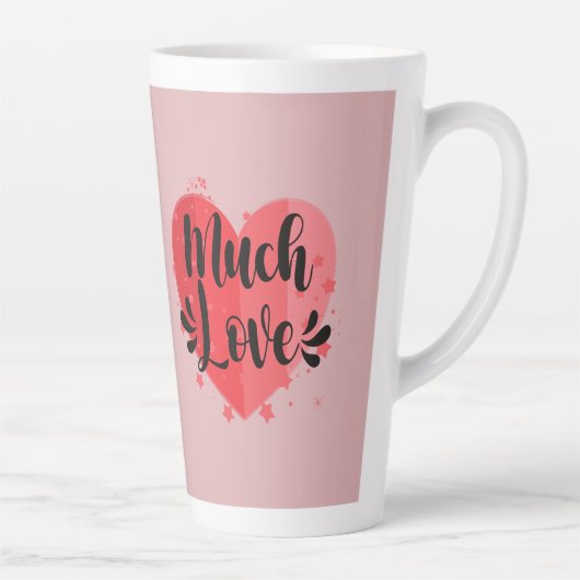 Veel liefde, groot hart latte mok (Rechts)