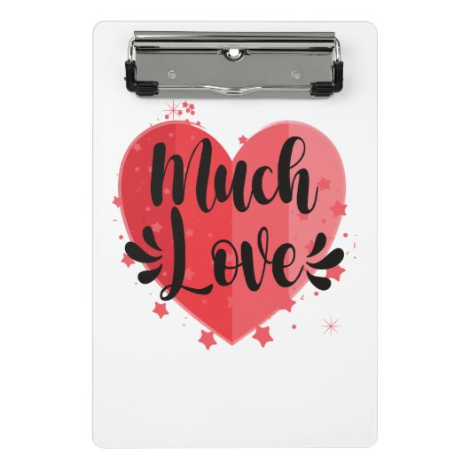 Veel liefde, groot hart mini klembord (Voorkant)