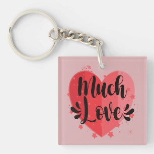 Veel liefde, groot hart sleutelhanger