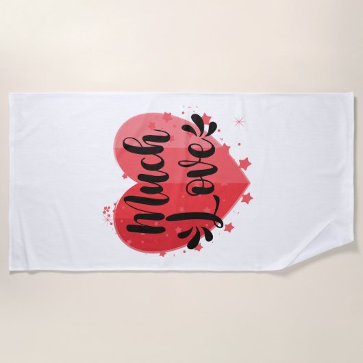 Veel liefde, groot hart strandlaken (Voorkant)