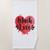 Veel liefde, groot hart strandlaken (Voorkant)