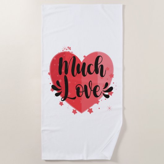 Veel liefde, groot hart strandlaken (Voorkant)