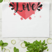 Veel liefde, groot hart theedoek (Gevouwen)