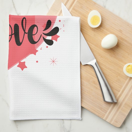 Veel liefde, groot hart theedoek (Quarter Fold)