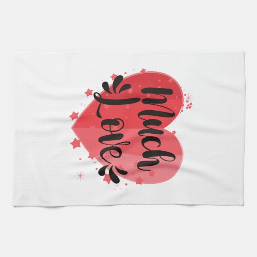 Veel liefde, groot hart theedoek (Horizontaal)