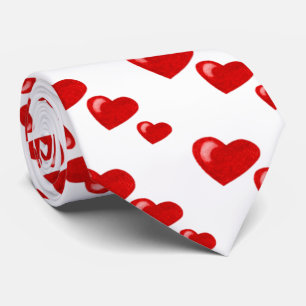 Veel liefde (Heart Pattern) (rood) Stropdas