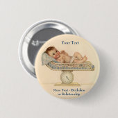 Veel Liefde in Little Package Ronde Button 5,7 Cm (Voorkant /achterkant)
