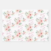 Veel liefde in Roos die papierbladen verpakt Inpakpapier Vel (Voorkant 3)