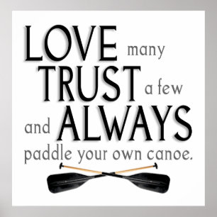 Veel liefde, vertrouwen op een paar poster