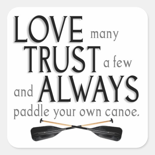 Veel liefde, vertrouwen op een paar vierkante sticker (Voorkant)