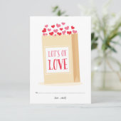 Veel liefde voor klaslokalen Valentijnsdag kaart (Staand voorkant)