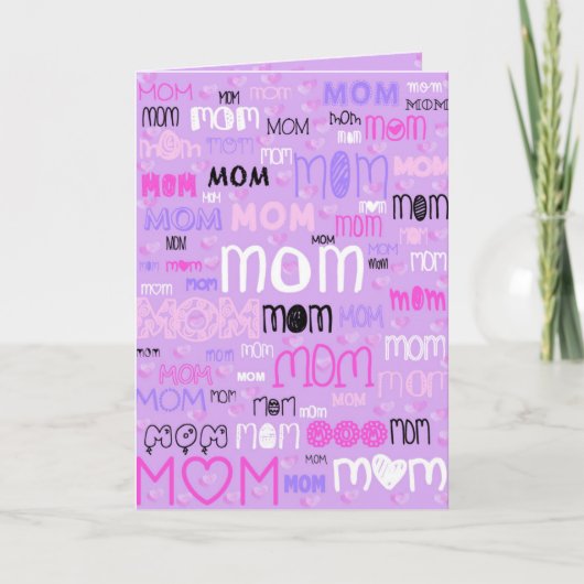 Veel liefde voor mama Moederdag kaart (Voorkant)